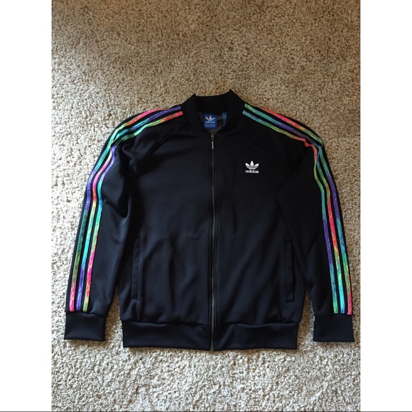 adidas multicolor track jacket